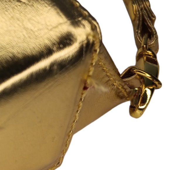 Gold Bar Purse Wristlet Clutch with Red Interior - Picture 11 of 12